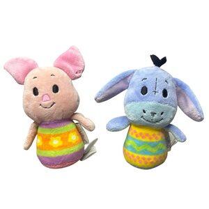 Winnie the Pooh Easter Eeyore & Easter Piglet Hallmark Itty Bittys Beanie Plush